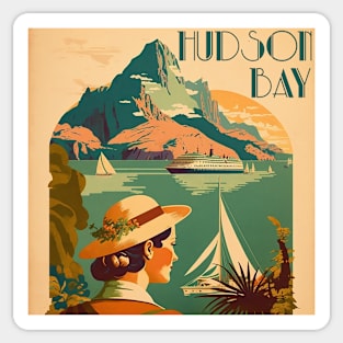 Hudson Bay Canada Vintage Travel Art Poster Sticker